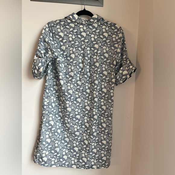 FAHERTY BRAND Penelope Indigo Floral Linen Shift Dress - Picture 10 of 10